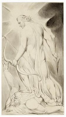 Christ trampling down Satan c1800. Artist: William Blake