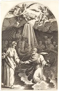 Christ Walking on the Water [first plate], 1608/1611. Creator: Jacques Callot
