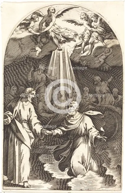 Christ Walking on the Water [first plate], 1608/1611. Creator: Jacques Callot.