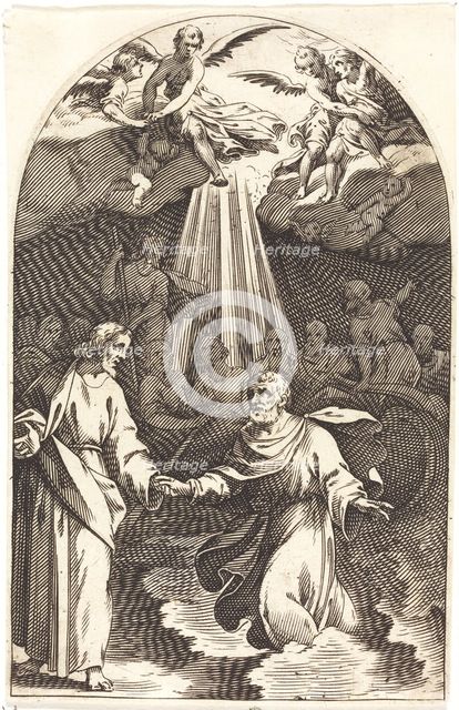 Christ Walking on the Water [first plate], 1608/1611. Creator: Jacques Callot.