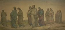 Christ walking with the disciples, (first composition), 1862. Creator: Eduard von Steinle