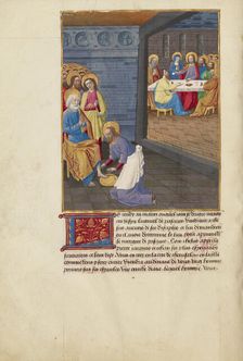 Christ Washing the Apostles Feet and The Last Supper, about 1480-1490. Creator: Master of Guillaume Lambert