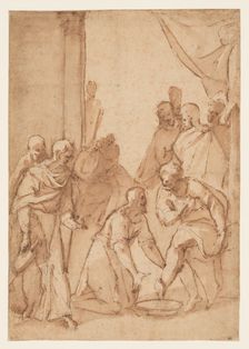 Christ Washing the Disciples Feet, 1582/84. Creator: Giovanni Balducci