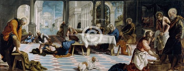 Christ Washing the Disciples' Feet, between 1548 and 1549. Creator: Jacopo Tintoretto.