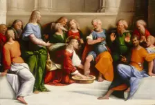 Christ Washing the Disciples Feet, c. 1520/1525. Creator: Benvenuto Tisi da Garofalo