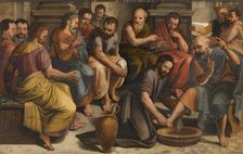 Christ Washing the Feet of the Apostles, 1560. Creator: Lambert van Noort