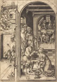 Christ Washing the Feet of the Apostles, c. 1480. Creator: Israhel van Meckenem