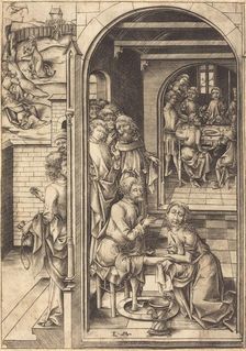 Christ Washing the Feet of the Apostles, c. 1480. Creator: Israhel van Meckenem