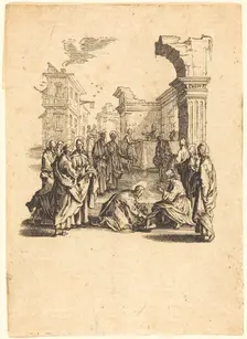 Christ Washing the Feet of the Apostles, c. 1624/1625. Creator: Jacques Callot