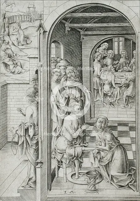 Christ Washing the Feet of the Apostles, c1480. Creator: Israhel van Meckenem.