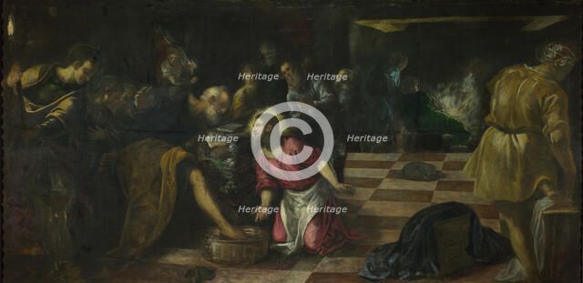 Christ washing the Feet of the Disciples, ca. 1575. Artist: Tintoretto, Jacopo (1518-1594)