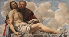 Christ with Joseph of Arimathea, c. 1525. Creator: Giovanni Girolamo Savoldo (Italian, c. 1480-aft.1548)