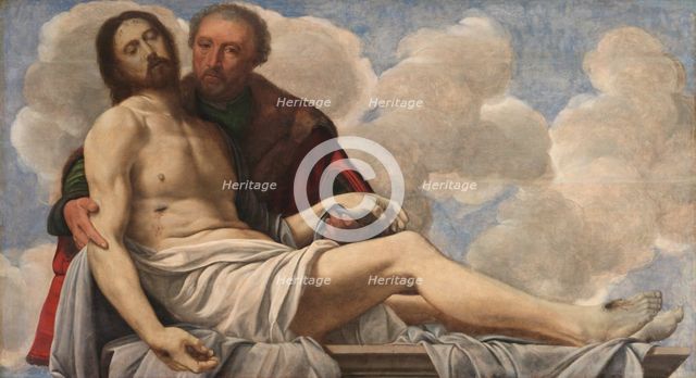 Christ with Joseph of Arimathea, c. 1525. Creator: Giovanni Girolamo Savoldo (Italian, c. 1480-aft.1548).