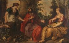 Christ with Martha and Mary, c.1630-c.1634. Creator: Vincent Malo