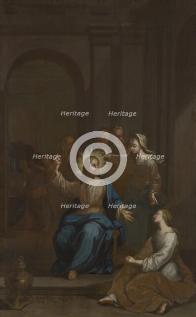 Christ with Martha and Mary. Creator: Anon.