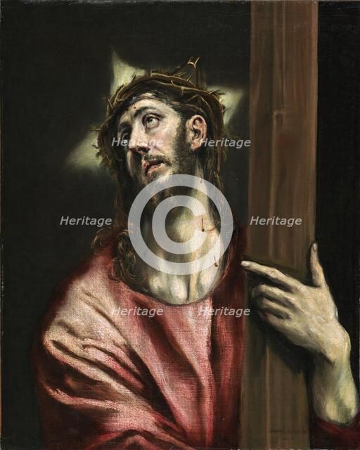 Christ with the Cross, 1587. Creator: El Greco.