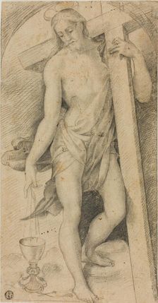 Christ with the Cross, c. 1530. Creator: Unknown