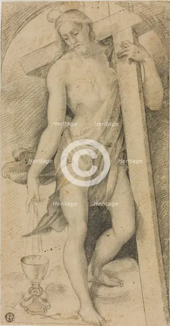 Christ with the Cross, c. 1530. Creator: Unknown.