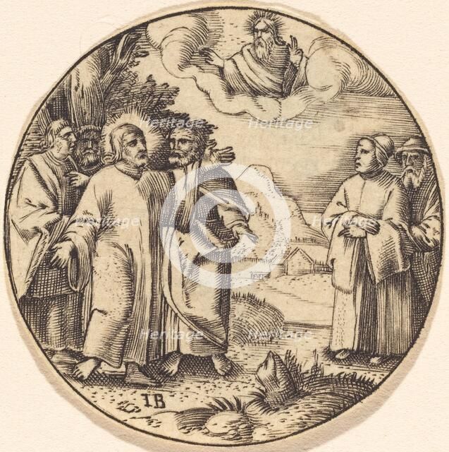 Christ with Three of His Apostles. Creator: Unknown.