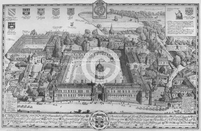 'Christchurch, Oxford', 1916. Artist: Edmund Hort New.