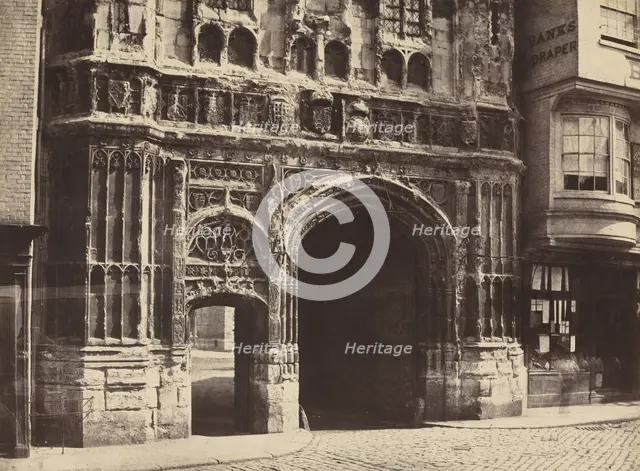 Christchurch Gateway, Canterbury, 1854, printed 1857. Creator: Benjamin Brecknell Turner.