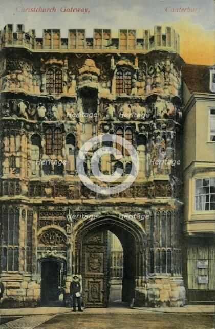 'Christchurch Gateway, Canterbury', late 19th-early 20th century.  Creator: Unknown.