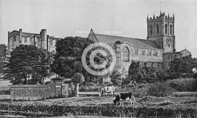 'Christchurch Priory', c1910. Artist: Unknown.