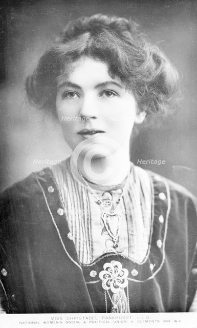 Christabel Harriette Pankhurst, c1909. Creator: Unknown.