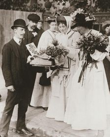 Christabel Pankhurst and Emmeline Pethick-Lawrence, British suffragettes, 18 September, 1908