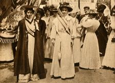 Christabel Pankhurst and Emmeline Pethick-Lawrence, Hyde Park, London, 21 June 1908, (1933). Creator: Unknown
