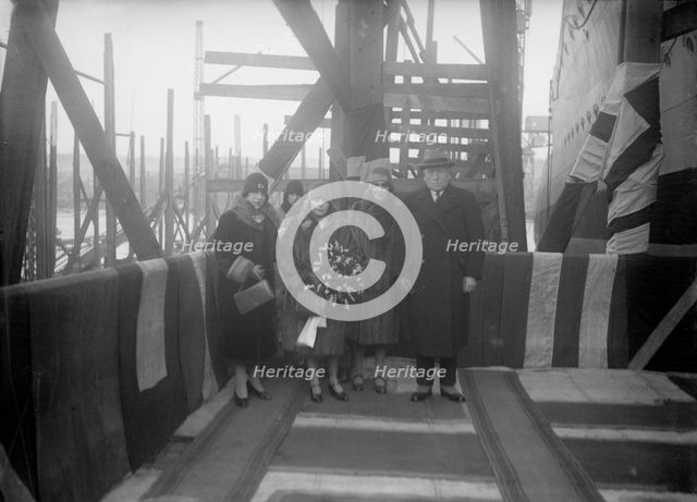 Christening Group possibly for the Yugoslavian 'Bakar',  Cowes, Isle of Wight, 1931. Creator: Kirk & Sons of Cowes.