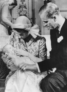 Christening day of Princess Anne, Buckingham Palace, 21st October 1950. Creator: Unknown