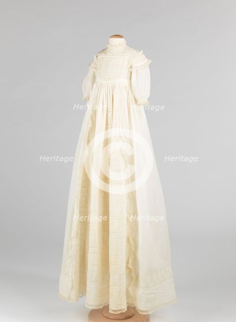 Christening dress, American, 1868. Creator: Unknown.