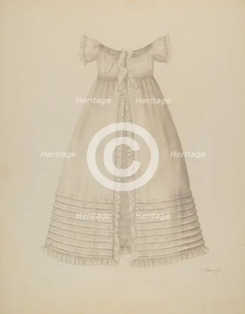 Christening Dress, c. 1939. Creator: Virginia Berge.