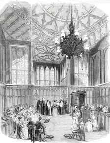 Christening of Prince Alfred in the Private Chapel, Windsor Castle, 1844. Creator: Unknown