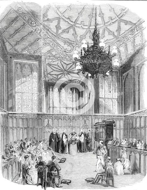 Christening of Prince Alfred in the Private Chapel, Windsor Castle, 1844. Creator: Unknown.