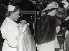 Christening of Princess Desiree of Sweden at the Church of Solna, Sweden, 30 June 1938. Creator: Karl Sandels