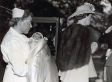 Christening of Princess Desiree of Sweden at the Church of Solna, Sweden, 30 June 1938. Creator: Karl Sandels