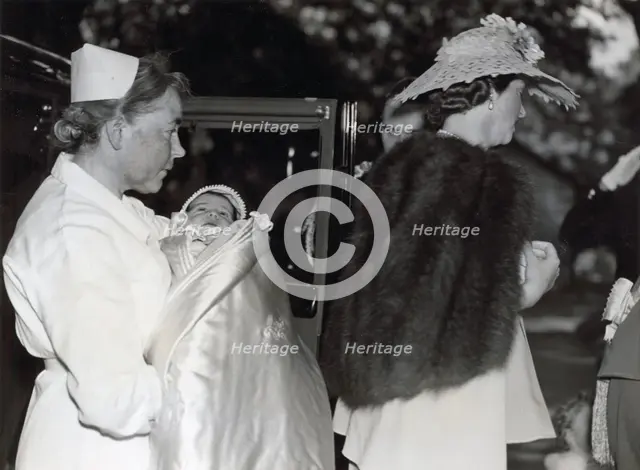 Christening of Princess Desiree of Sweden at the Church of Solna, Sweden, 30 June 1938. Creator: Karl Sandels.