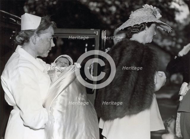 Christening of Princess Desiree of Sweden at the Church of Solna, Sweden, 30 June 1938. Creator: Karl Sandels.