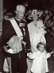 Christening of Princess Desiree of Sweden at the Church of Solna, Sweden, 30 June 1938. Creator: Karl Sandels