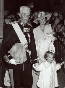 Christening of Princess Desiree of Sweden at the Church of Solna, Sweden, 30 June 1938. Creator: Karl Sandels
