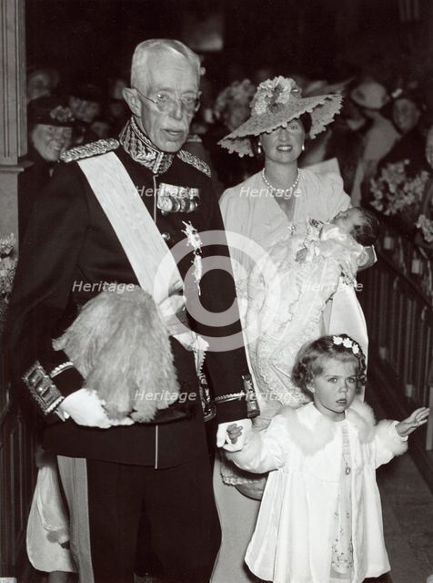 Christening of Princess Desiree of Sweden at the Church of Solna, Sweden, 30 June 1938. Creator: Karl Sandels.