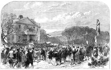 "Christening" of the Manchester and Salford Lifeboat in Peel Park, Salford, 1868. Creator: C. R.