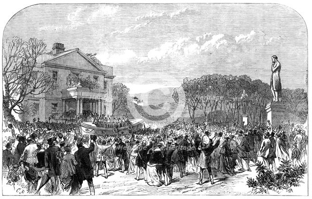 "Christening" of the Manchester and Salford Lifeboat in Peel Park, Salford, 1868.  Creator: C. R..