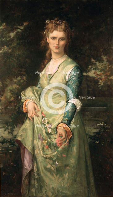 Christina Nilsson, 1843-1921, opera-singer, as Ofelia, 1873. Creator: Alexandre Cabanel.