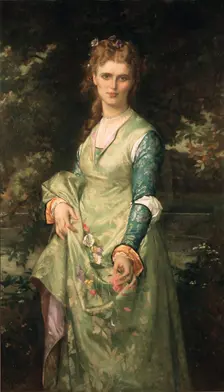 Christina Nilsson, 1843-1921, opera-singer, as Ofelia, 1873. Creator: Alexandre Cabanel