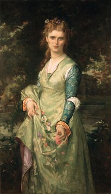 Christina Nilsson, 1843-1921, opera-singer, as Ofelia, 1873. Creator: Alexandre Cabanel