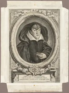 Christina of Lorraine, 1666; published 1761. Creator: Adriaen Haelwegh