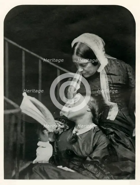 Christina Rossetti and her mother Frances Rossetti, 1863, (1948). Creator: Lewis Carroll.